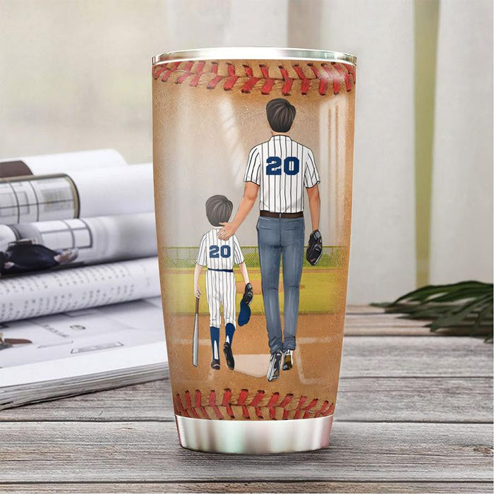 Baseball Dad And Son Forever And Always Stainless Steel Tumbler Gift For Dad Gift For Father Father's Day Gift Ideas