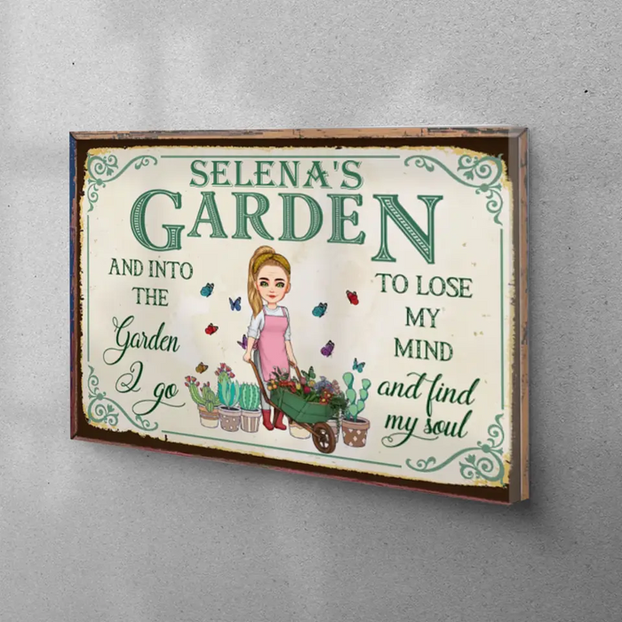 And Into The Garden I Go To Lose My Mind - Gift For Garden Lovers - Personalized Canvas Wall Art