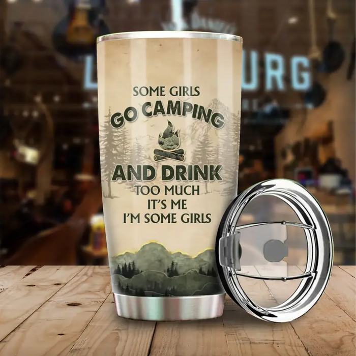 A Sexy Camping Lady - Personalized Tumbler Cup